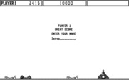 Missile Command for Atari ST - Game over; a new high score!