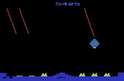 Missile Command for Atari 2600 - Targeting an incoming missile...