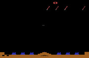 Missile Command for Atari 2600 - Game start.