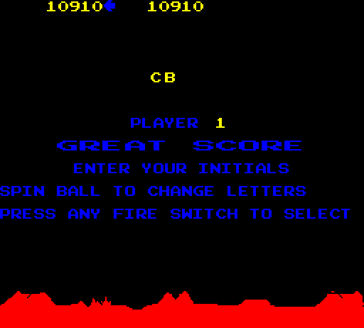 Missile Command Arcade Screenshot: A new high score!