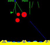Missile Command for Arcade - Shoot the planes before they drop more bombs!
