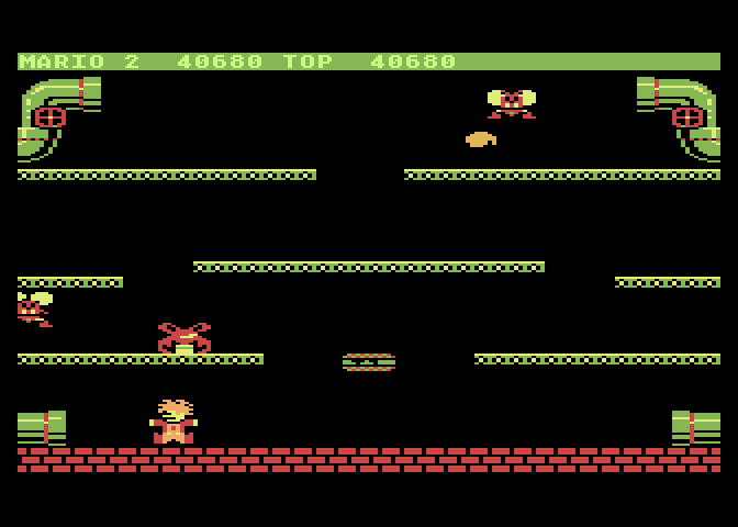 Mario Bros. Atari 5200 Screenshot: I've been hit by a fireball!