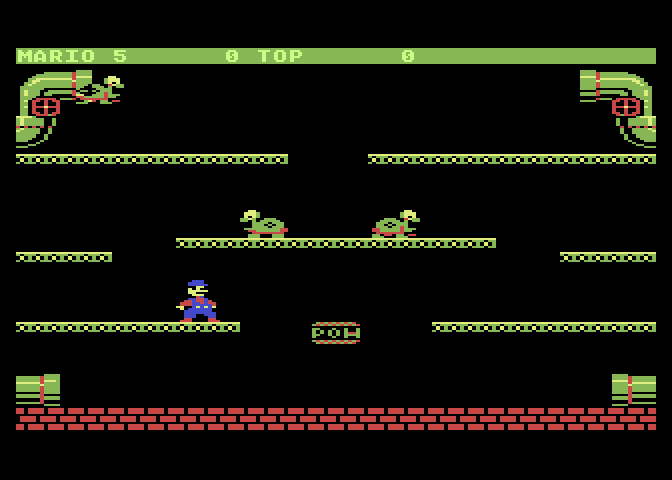 Mario Bros. Atari 5200 Screenshot: Game start.