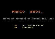 Mario Bros. for Atari 5200 - Title screen.