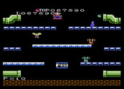 Mario Bros. for Atari 7800 - After losing a life you appear on a platform at the top center of the screen.