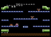 Mario Bros. for Atari 7800 - The sidesteppers need to be hit twice before they are knocked over.