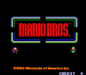 Mario Bros. for Arcade - Title screen.