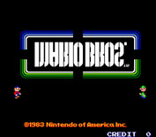 Mario Bros. for Arcade - The title screen starts out upside down...