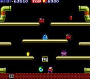 Mario Bros. for Arcade - Running away from a fireball...