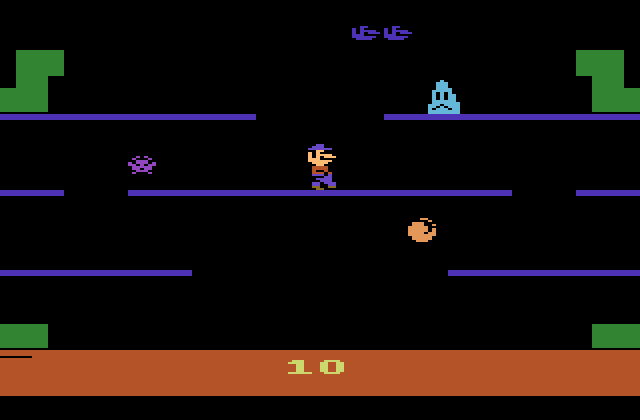 Mario Bros. Atari 2600 Screenshot: I have no more POW button left!