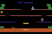 Mario Bros. for Atari 2600 - Blue platforms are icy, be careful!