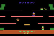 Mario Bros. for Atari 2600 - In the Atari 2600 version the coins appear square.