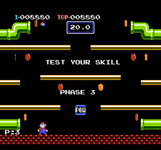 Mario Bros. NES / Famicom Screenshot: Bonus round!