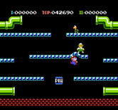 Mario Bros. for NES / Famicom - Game demo with two players.