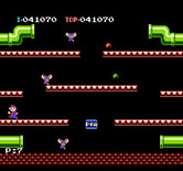 Mario Bros. for NES / Famicom - Fighterflies and fireballs, run away!