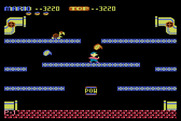 Mario Bros. for Atari 8-bit - Careful, don't get burnt by fireballs!