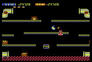 Mario Bros. for Atari 8-bit - Oh no, burnt by a fireball!