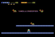 Mario Bros. for Atari 8-bit - Game introduction; first, you'll encounter the Shellcreepers!