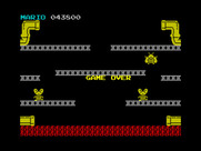 Mario Bros. for ZX Spectrum - Game over.