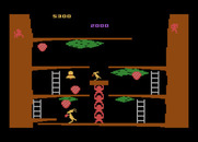 Kangaroo for Atari 5200 - Start of the third level.