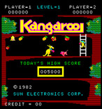 Kangaroo for Arcade - Title screen.