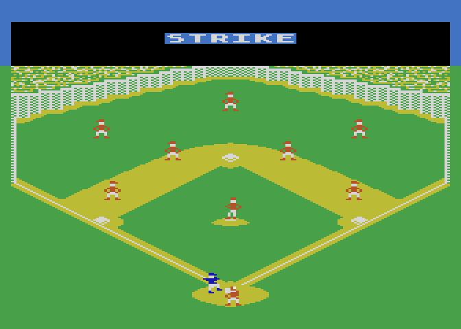 RealSports Baseball Atari 5200 Screenshot: Strike!