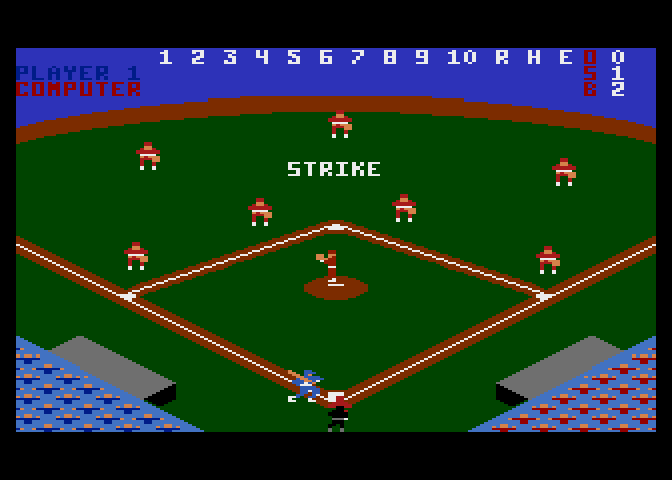 RealSports Baseball Atari 7800 Screenshot: Strike!