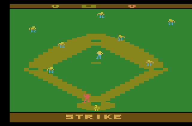 RealSports Baseball Atari 2600 Screenshot: Strike!