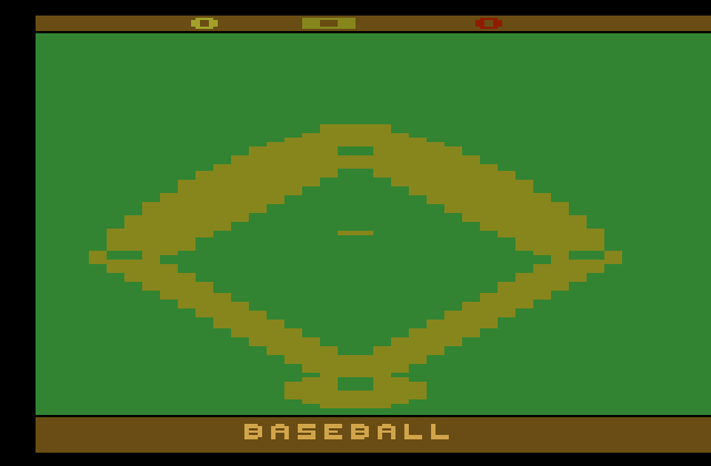 RealSports Baseball Atari 2600 Screenshot: Title screen.