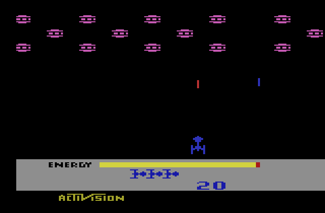 MegaMania Atari 2600 Screenshot: The game begins...