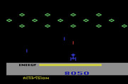 MegaMania for Atari 2600 - A wave of deadly diamond shaped invaders appears!