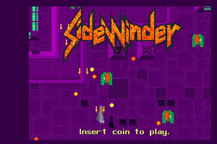 SideWinder Arcade Screenshot: Title screen.