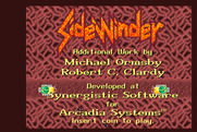 SideWinder for Arcade - Credits screen 2.