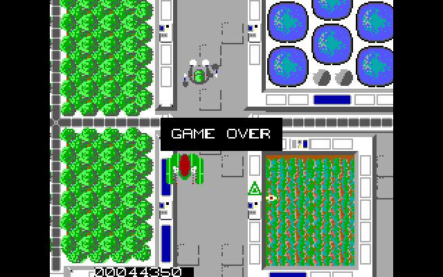 SideWinder IBM PC/Compatibles Screenshot: Game over.