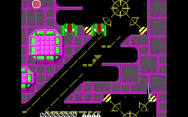 SideWinder IBM PC/Compatibles Screenshot: Demo mode; one of the later levels.