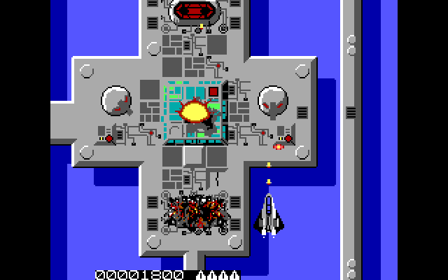 SideWinder IBM PC/Compatibles Screenshot: Watch out for turrets on the ground.