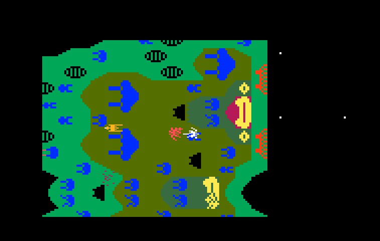 Dreadnaught Factor, The Intellivision Screenshot: Destroy the bridge to slow down the rate of attack.