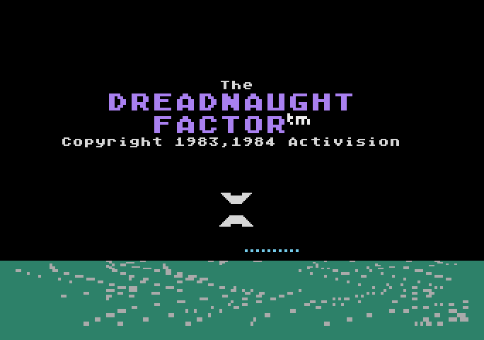 Dreadnaught Factor, The Atari 8-bit Screenshot: Title screen.