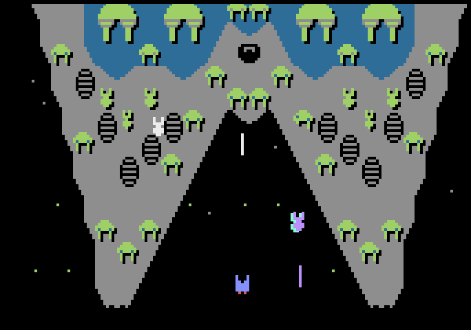 Dreadnaught Factor, The Atari 8-bit Screenshot: Dreadnaughts come in different sizes and shapes.