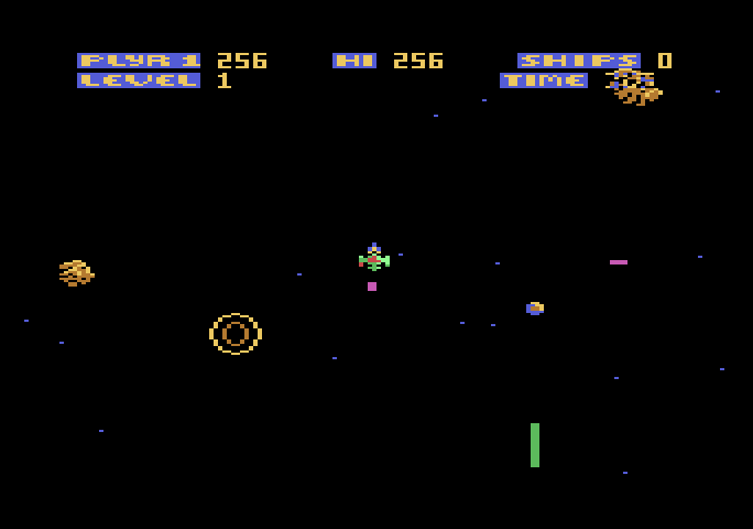 Zone Ranger Atari 5200 Screenshot: The circles warp you to a different area of the screen.