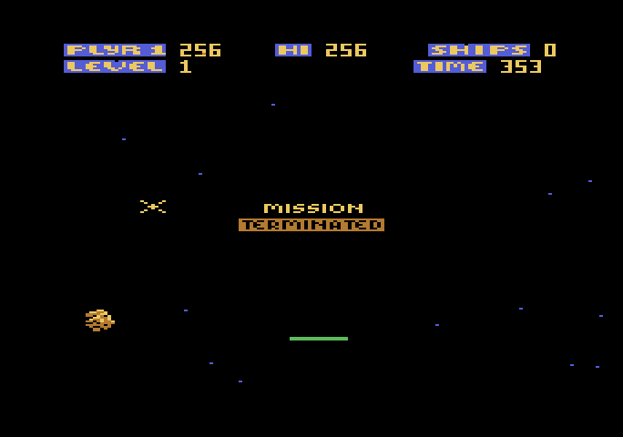 Zone Ranger Atari 5200 Screenshot: Game over.