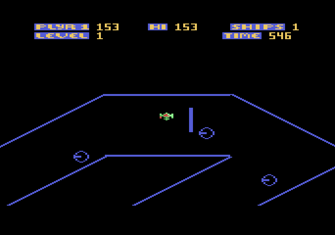 Zone Ranger Atari 5200 Screenshot: Navigating through a tunnel...