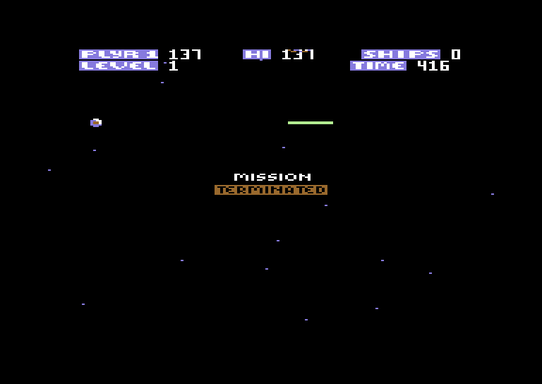 Zone Ranger Commodore 64 Screenshot: Game over.
