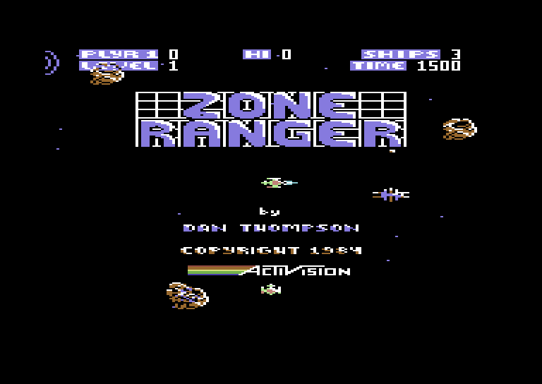 Zone Ranger Commodore 64 Screenshot: Title screen.