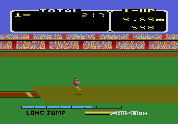 Activision Decathlon, The Atari 5200 Screenshot: My jump isn't particularly long...