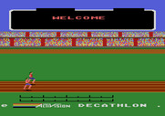 Activision Decathlon, The for Atari 5200 - Starting screen; the game title and credits scroll along the bottom of the screen.