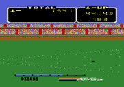 Activision Decathlon, The for Atari 5200 - Discus throw results...