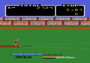 Activision Decathlon, The for Atari 5200 - Throwing the javelin...