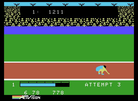 Activision Decathlon, The ColecoVision Screenshot: Attempt 3...and here's my score...