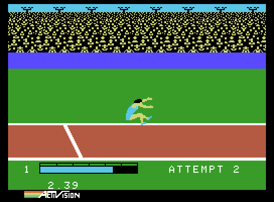 Activision Decathlon, The ColecoVision Screenshot: Long jump time!